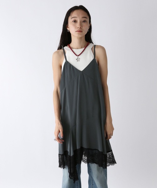 JEANASIS(ジーナシス)の「ピーチスキンレーストリムキャミ/579840(キャミソール・レディース・ベージュ/オフホワイト/チャコールグレー・FREE)」の15枚目の写真