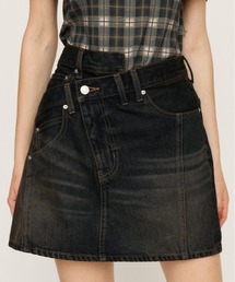 SLY | J/W SWITCHING S/SK ジャストウエスト スイッチング ショートスカート 秋服(デニムスカート)