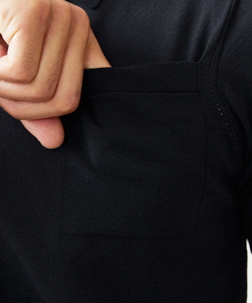 MICHEL KLEIN HOMME (ミッシェルクランオム)の「半袖ニットポロシャツ(ポロシャツ・メンズ・ライトグレー/ブラック/オレンジ・MEDIUM/LARGE/X-LARGE)」の14枚目の写真
