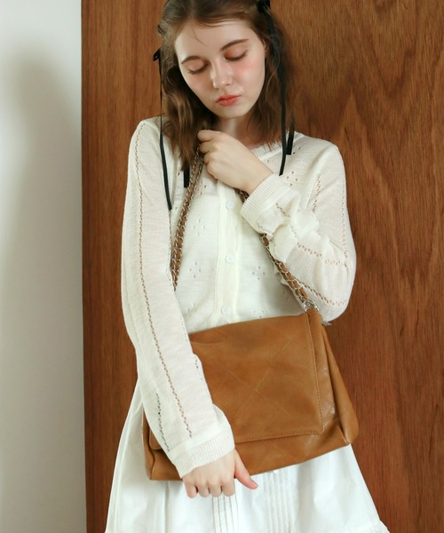 mic by Olu.(ミックバイオルドット)の「< ZOZOTOWN限定 >キルティングチェーンバッグ(ショルダーバッグ・レディース・キャメル/モカ/オフホワイト・FREE)」の1枚目の写真
