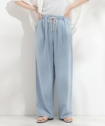 SHOO・LA・RUE | 【S-LL】暑い夏も軽やかに デニムイージーワイドパンツ(その他パンツ)
