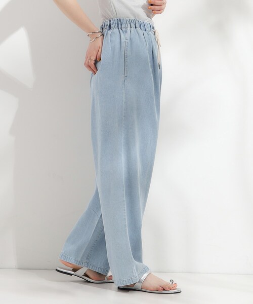 SHOO・LA・RUE（シューラルー）の「暑い夏も軽やかに デニムイージーワイドパンツ（その他パンツ・レディース・グレー/ブルー・04/03/02/01）」の4枚目の写真