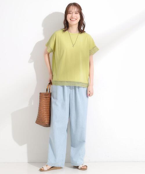 SHOO・LA・RUE（シューラルー）の「暑い夏も軽やかに デニムイージーワイドパンツ（その他パンツ・レディース・グレー/ブルー・04/03/02/01）」の18枚目の写真