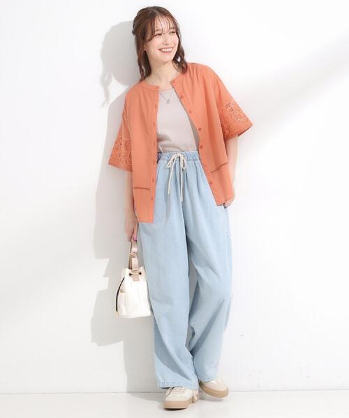 SHOO・LA・RUE（シューラルー）の「暑い夏も軽やかに デニムイージーワイドパンツ（その他パンツ・レディース・グレー/ブルー・04/03/02/01）」の19枚目の写真