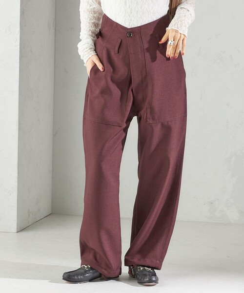 GOLDEN MILLS INC.(ゴールデンミルズ)の「【SHIPS別注】GOLDEN MILLS: 〈手洗い可能〉2WAY ベイカー パンツ(その他パンツ・レディース・ボルドー/ベージュ・ONE SIZE)」の5枚目の写真