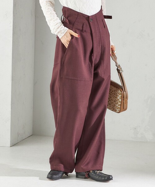 GOLDEN MILLS INC.(ゴールデンミルズ)の「【SHIPS別注】GOLDEN MILLS: 〈手洗い可能〉2WAY ベイカー パンツ(その他パンツ・レディース・ボルドー/ベージュ・ONE SIZE)」の9枚目の写真