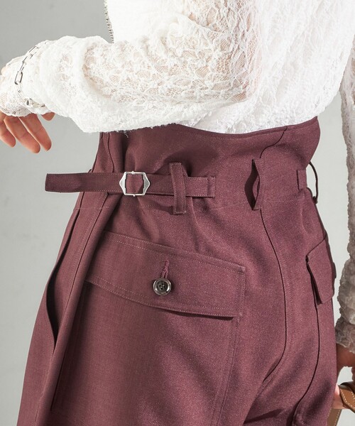 GOLDEN MILLS INC.(ゴールデンミルズ)の「【SHIPS別注】GOLDEN MILLS: 〈手洗い可能〉2WAY ベイカー パンツ(その他パンツ・レディース・ボルドー/ベージュ・ONE SIZE)」の11枚目の写真