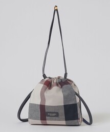 BLUE LABEL CRESTBRIDGE | クレストブリッジチェックキャンバス巾着ショルダー(ショルダーバッグ)