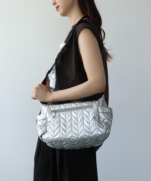 セール】牛革×キルトナイロンロゴショルダー（ショルダーバッグ