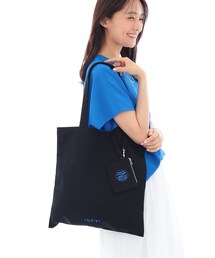 INDIVI | ミニポーチチャーム付きキャンバストート(トートバッグ)