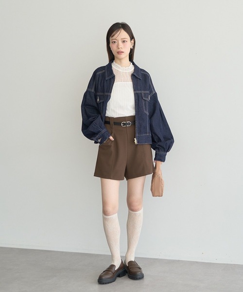 earth music&ecology(アースミュージックアンドエコロジー)の「レースドッキングプルオーバー(Tシャツ/カットソー・レディース・ブラック/オフホワイト/モカ/ピンク・S/M)」の8枚目の写真