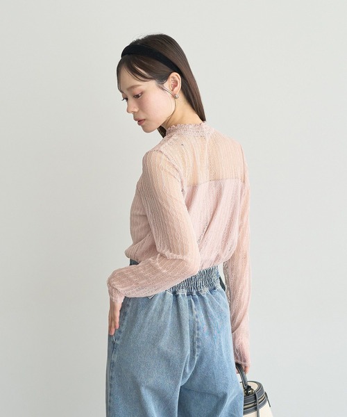 earth music&ecology(アースミュージックアンドエコロジー)の「レースドッキングプルオーバー(Tシャツ/カットソー・レディース・ブラック/オフホワイト/モカ/ピンク・S/M)」の20枚目の写真