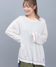 接触冷感シアーロングTシャツ