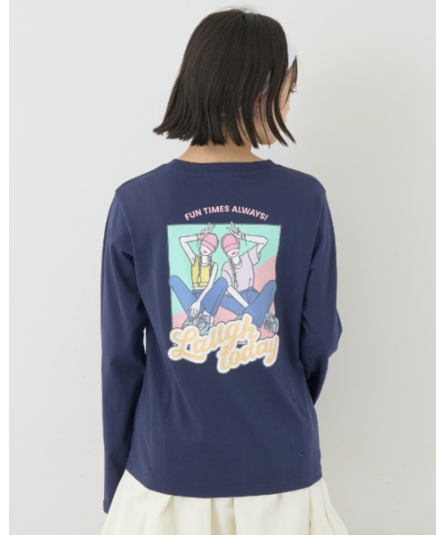 セール】【7days】バックガールロンT（Tシャツ/カットソー