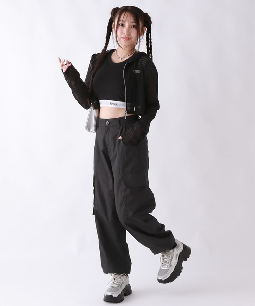 repipi armario（レピピ アルマリオ）の「エステルコットンカーゴパンツ（カーゴパンツ・キッズ・ホワイト/ピンク/ブラック・LARGE/MEDIUM/SMALL）」の7枚目の写真