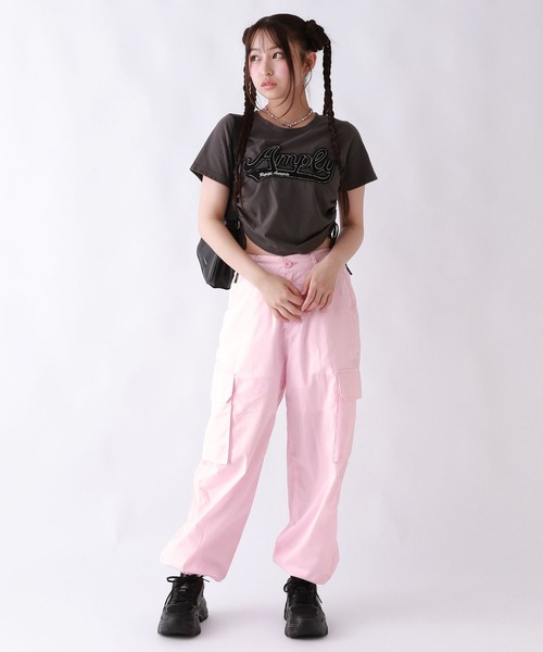 repipi armario（レピピ アルマリオ）の「エステルコットンカーゴパンツ（カーゴパンツ・キッズ・ホワイト/ピンク/ブラック・LARGE/MEDIUM/SMALL）」の9枚目の写真