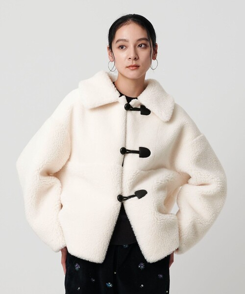セール】【WEB限定】ボア×フェイクムートン ループボタンジャケット
