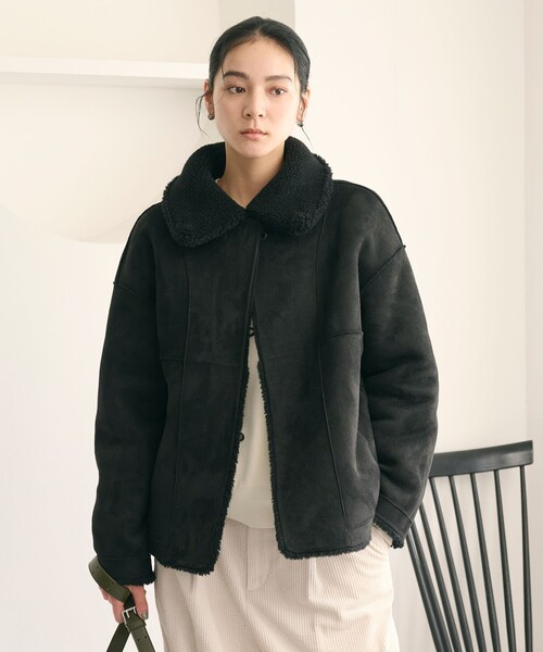 WEB限定】ボア×フェイクムートン ループボタンジャケット 2WAY（その他
