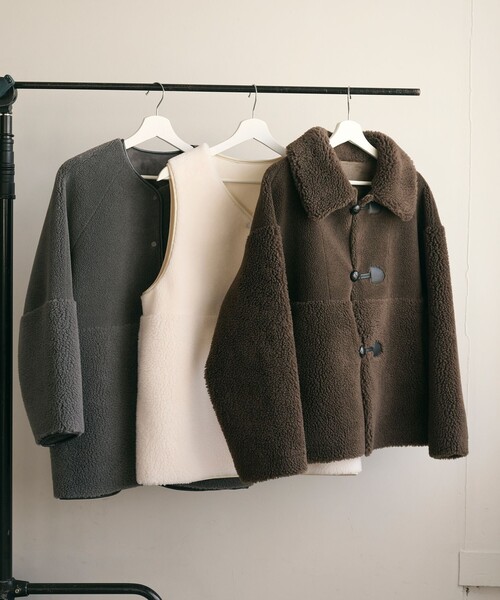 ビューティー＆ユース ユナイテッドアローズ（BEAUTY&YOUTH）/【WEB限定】ボア×フェイクムートン ループボタンジャケット 2WAY セール】【WEB限定】ボア×フェイクムートン ループボタンジャケット