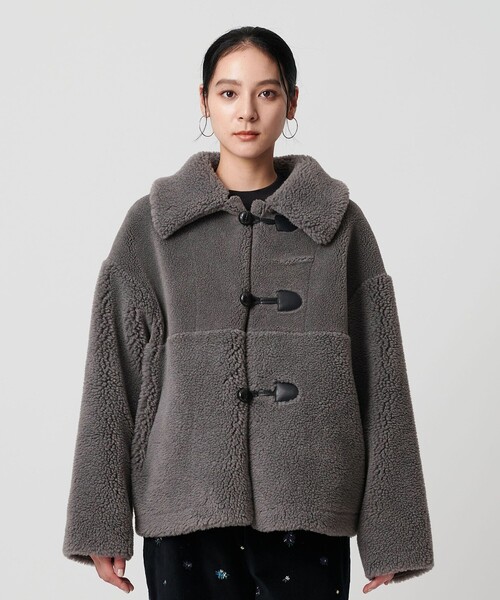 セール】【WEB限定】ボア×フェイクムートン ループボタンジャケット
