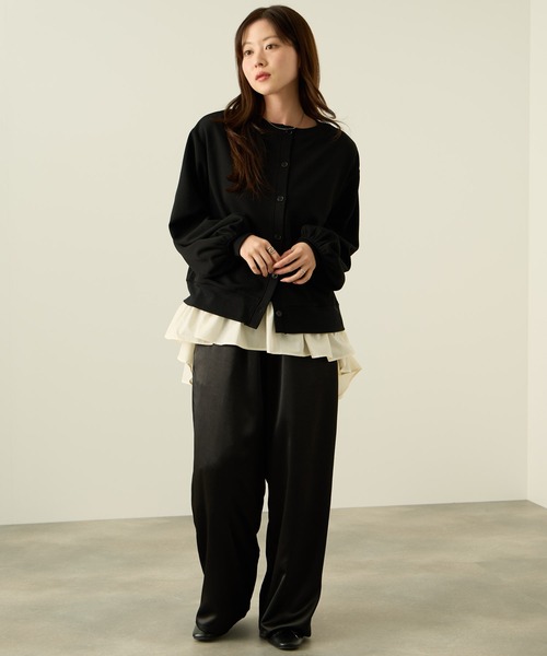 NAVY(ネイビー)の「nAvy ジャガードカーディガン(カーディガン/ボレロ・レディース・ベージュ/ブラック/チャコールグレー・M/L)」の9枚目の写真