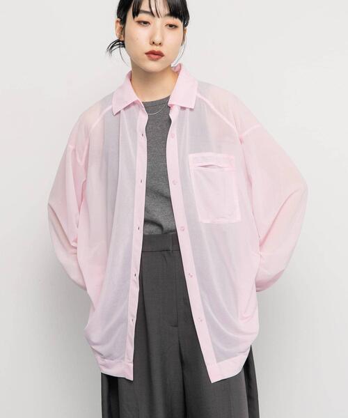 KBF（ケイビーエフ）の「シアールーズシャツ（シャツ/ブラウス・レディース・チャコールグレー/ベージュ/ピンク・ONE）」の20枚目の写真