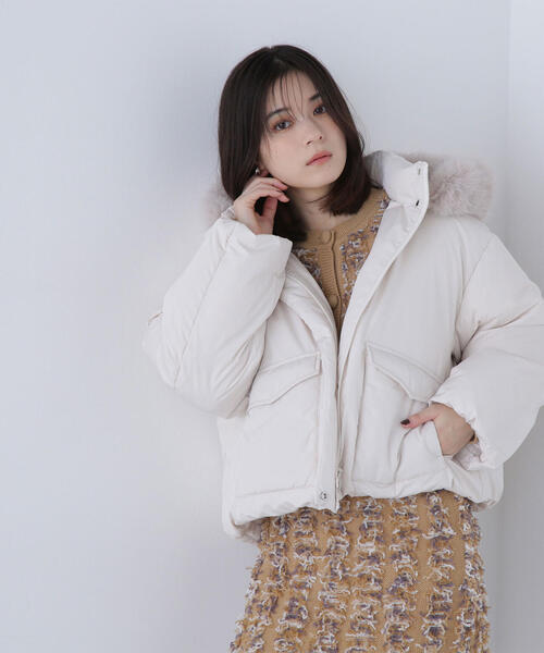 ◇フードファーショートダウン（ダウンジャケット/コート）｜NATURAL
