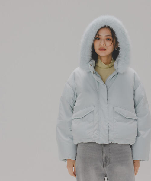 ◇フードファーショートダウン（ダウンジャケット/コート）｜NATURAL