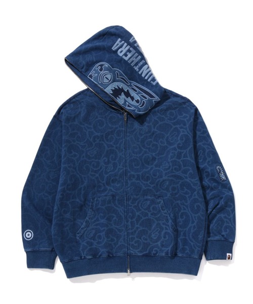 CLOUD CAMO TIGER UPCYCLED RELAXED FIT FULL ZIP HOODIE（パーカー