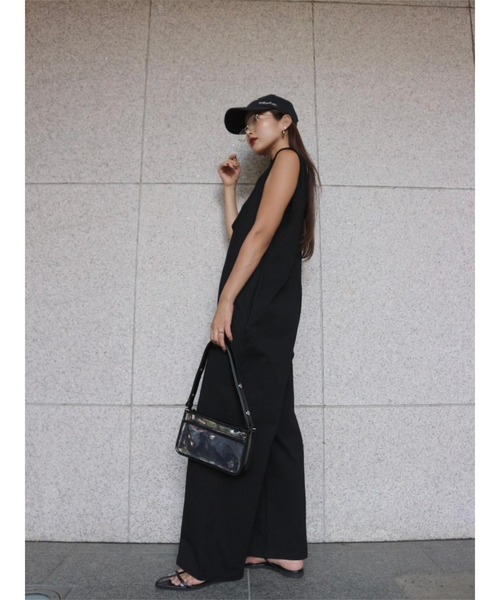 TRUNC(トランクエイティーエイト)の「Layered All In One(サロペット/オーバーオール・レディース・ブラック/カーキ・FREE)」の8枚目の写真