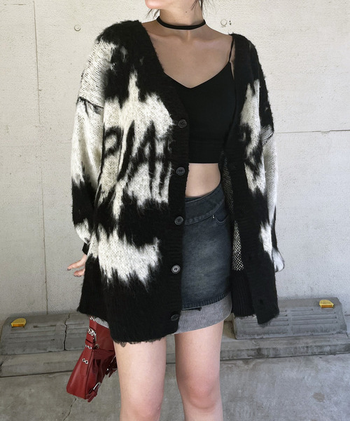 SPIRALGIRL(スパイラルガール)の「配色ミドルカーデ(カーディガン/ボレロ・レディース・ブラック/レッド/イエロー・FREE)」の11枚目の写真