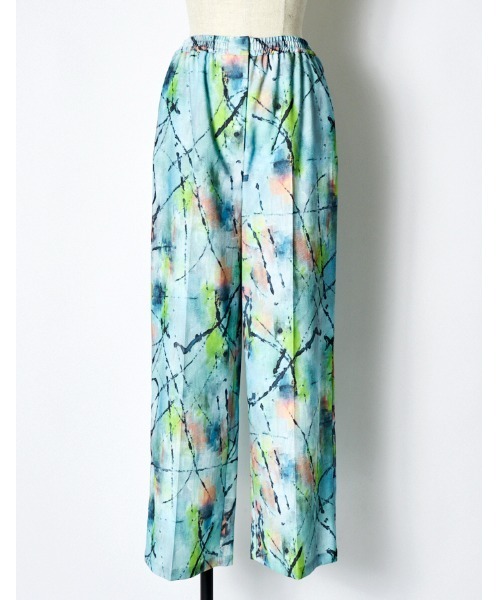 RUMCHE（ラムシェ）の「"Hidamari" Paint Trousers / ヒダマリペイントパンツ（スラックス・レディース・ブルー・SMALL/MEDIUM）」の6枚目の写真