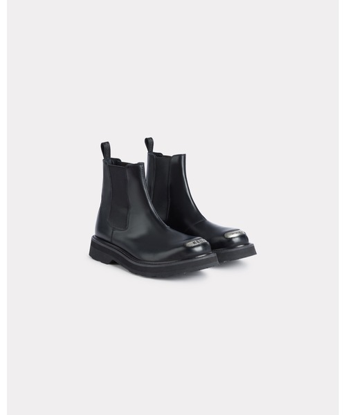 KENZO(ケンゾー)の「'KENZOSMILE' レザー チェルシー ブーツ(ブーツ・メンズ・ブラック系その他・42/41)」の4枚目の写真