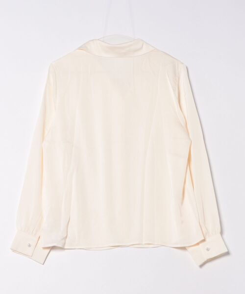 Lace Ladies(レースレディース)の「スキッパーネック 比翼 デザイン 長袖 シャツ(シャツ/ブラウス・レディース・アイボリー/ブラック/イエロー/ホワイト・XL/M)」の5枚目の写真