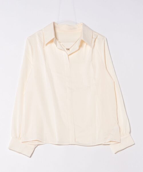 Lace Ladies(レースレディース)の「スキッパーネック 比翼 デザイン 長袖 シャツ(シャツ/ブラウス・レディース・アイボリー/ブラック/イエロー/ホワイト・XL/M)」の17枚目の写真
