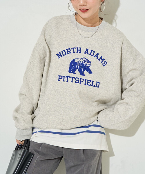 セール】限定展開 アニマル カレッジ フロッキー ロゴ スウェット