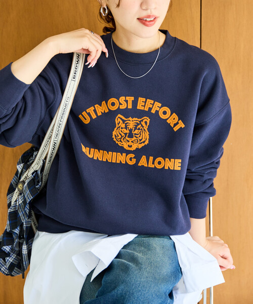 セール】限定展開 アニマル カレッジ フロッキー ロゴ スウェット