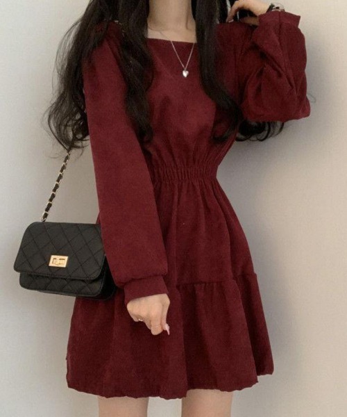 Miniministore(ミニミニストア)の「ティアードミニワンピース ウエストマーク(ワンピース・レディース・ブラック/ワインレッド/アイボリー・FREE)」の3枚目の写真