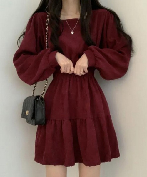 Miniministore(ミニミニストア)の「ティアードミニワンピース ウエストマーク(ワンピース・レディース・ブラック/ワインレッド/アイボリー・FREE)」の13枚目の写真
