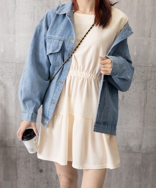 Miniministore(ミニミニストア)の「ティアードミニワンピース ウエストマーク(ワンピース・レディース・ブラック/ワインレッド/アイボリー・FREE)」の16枚目の写真