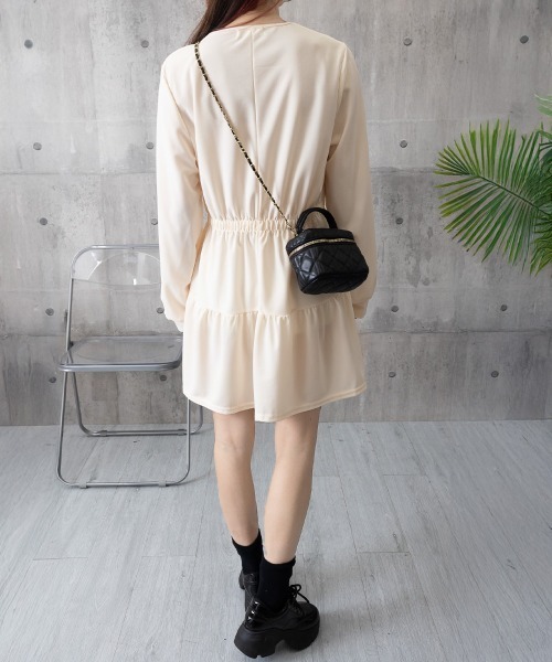 Miniministore(ミニミニストア)の「ティアードミニワンピース ウエストマーク(ワンピース・レディース・ブラック/ワインレッド/アイボリー・FREE)」の10枚目の写真