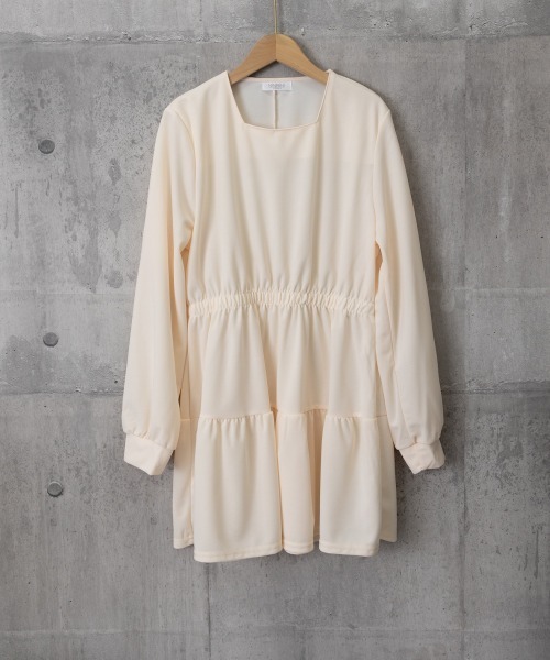 Miniministore(ミニミニストア)の「ティアードミニワンピース ウエストマーク(ワンピース・レディース・ブラック/ワインレッド/アイボリー・FREE)」の11枚目の写真