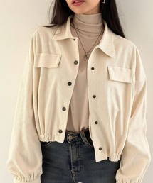 cammie（キャミー）の「コーデュロイドローストリングショートジャケット（その他アウター・レディース）」