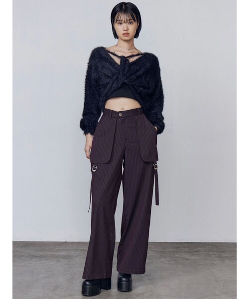 EMODA(エモダ)の「クロスベルトワイドパンツ(その他パンツ・レディース・ブラウン/ブラック・SMALL/MEDIUM)」の19枚目の写真