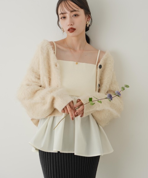 リブフリルキャミ（キャミソール）｜hinari（ヒナリ）のファッション