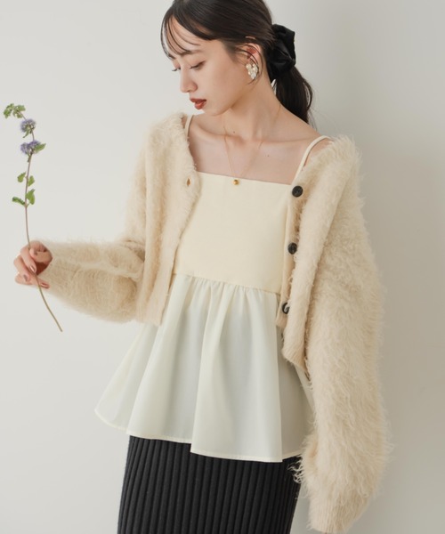 リブフリルキャミ（キャミソール）｜hinari（ヒナリ）のファッション