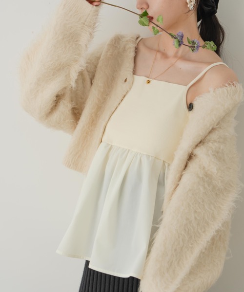 リブフリルキャミ（キャミソール）｜hinari（ヒナリ）のファッション