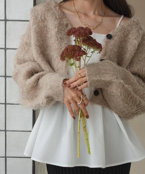 hinari（ヒナリ）の「リブフリルキャミ（キャミソール・レディース・オフホワイト/アイボリー・FREE）」の11枚目の写真