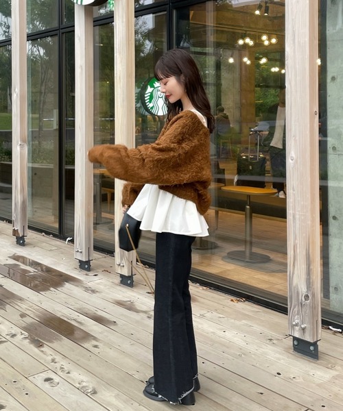 リブフリルキャミ（キャミソール）｜hinari（ヒナリ）のファッション