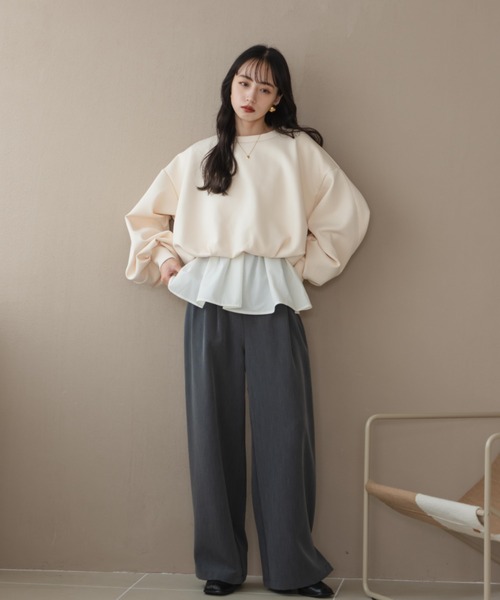 リブフリルキャミ（キャミソール）｜hinari（ヒナリ）のファッション